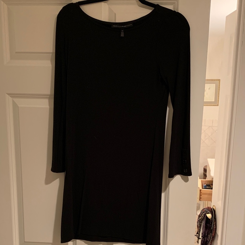 Banana Republic Elegant Black Long Sleeve Dress